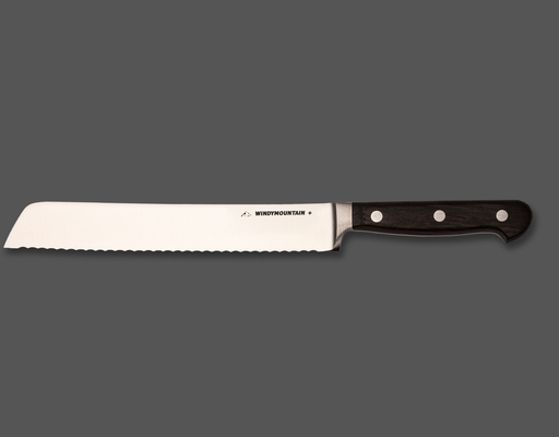 [XZ 21 B] Couteau à Pain Manche Olive fait main à solingen 22 cm y22 b 